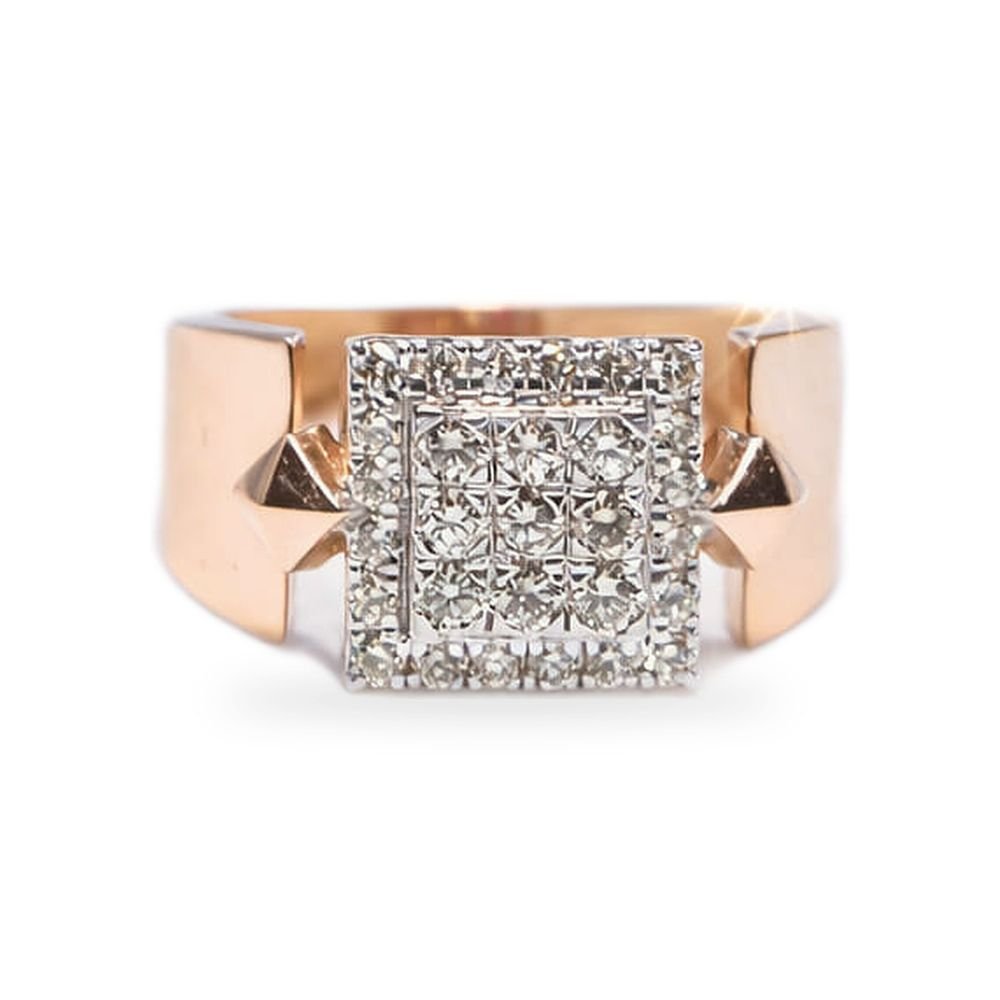 Pyramid-Stud Ring, Rose Gold