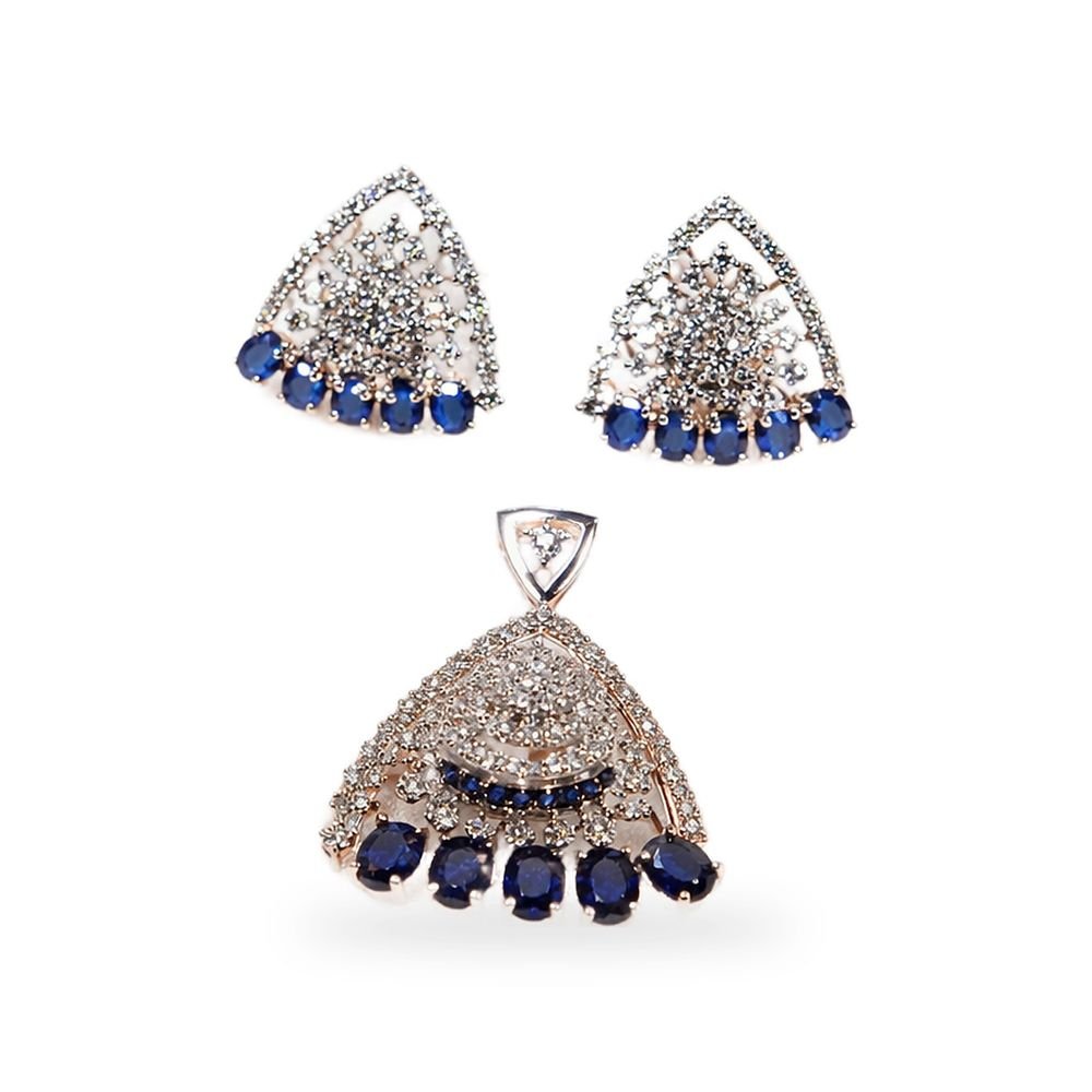 Sapphire Triangle Set