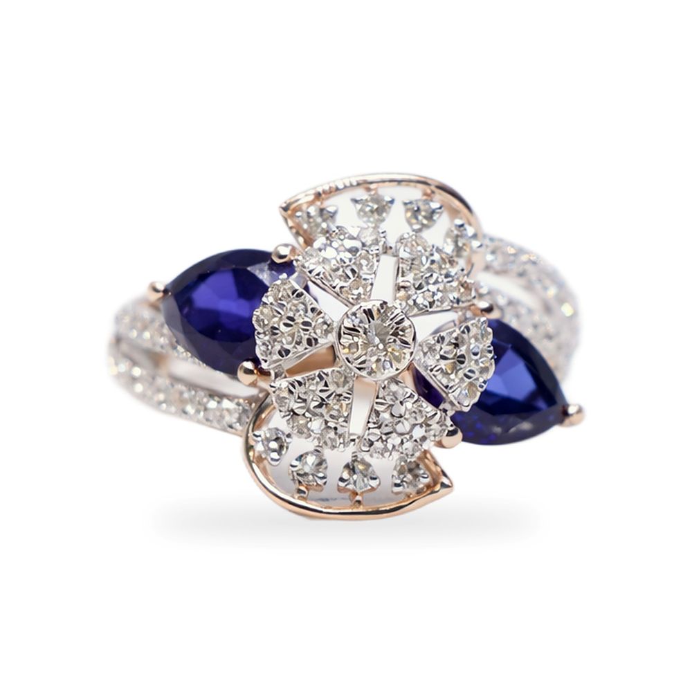 Sapphire Twin-Pear Ring