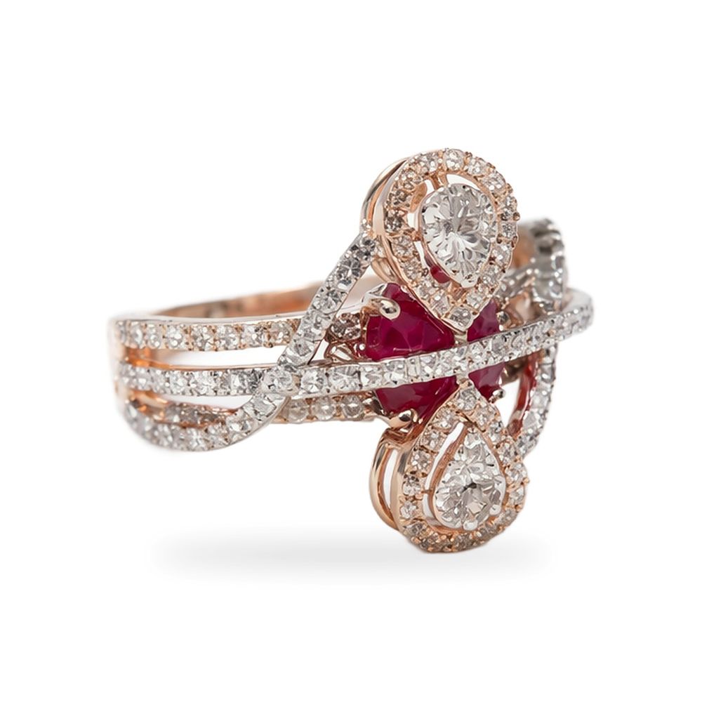 Ruby Marquise Bypass Ring