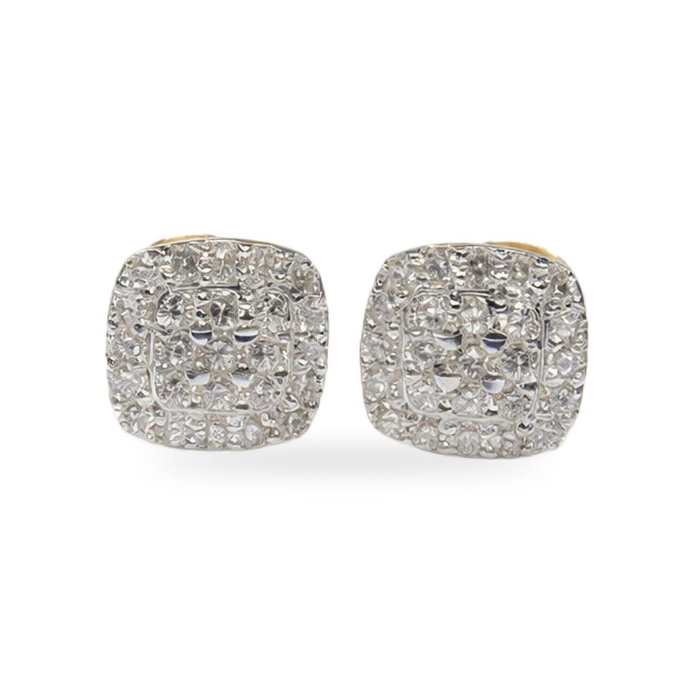 Square Pavé Studs